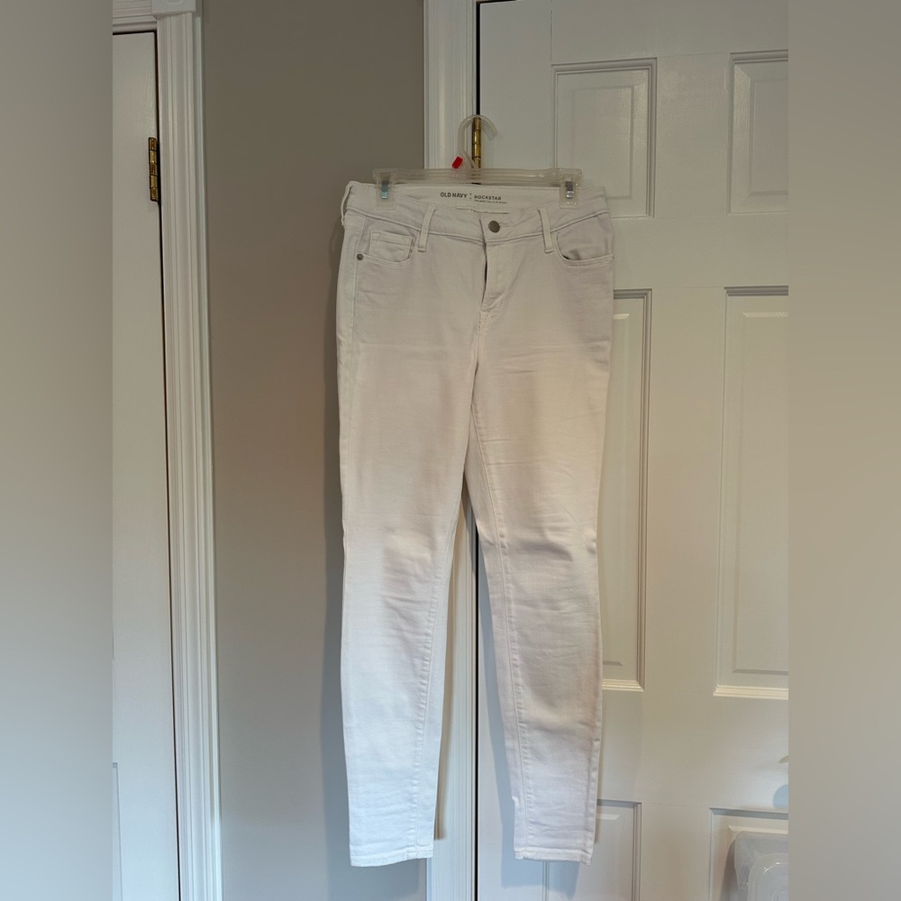 Old Navy White Rockstar Jeans